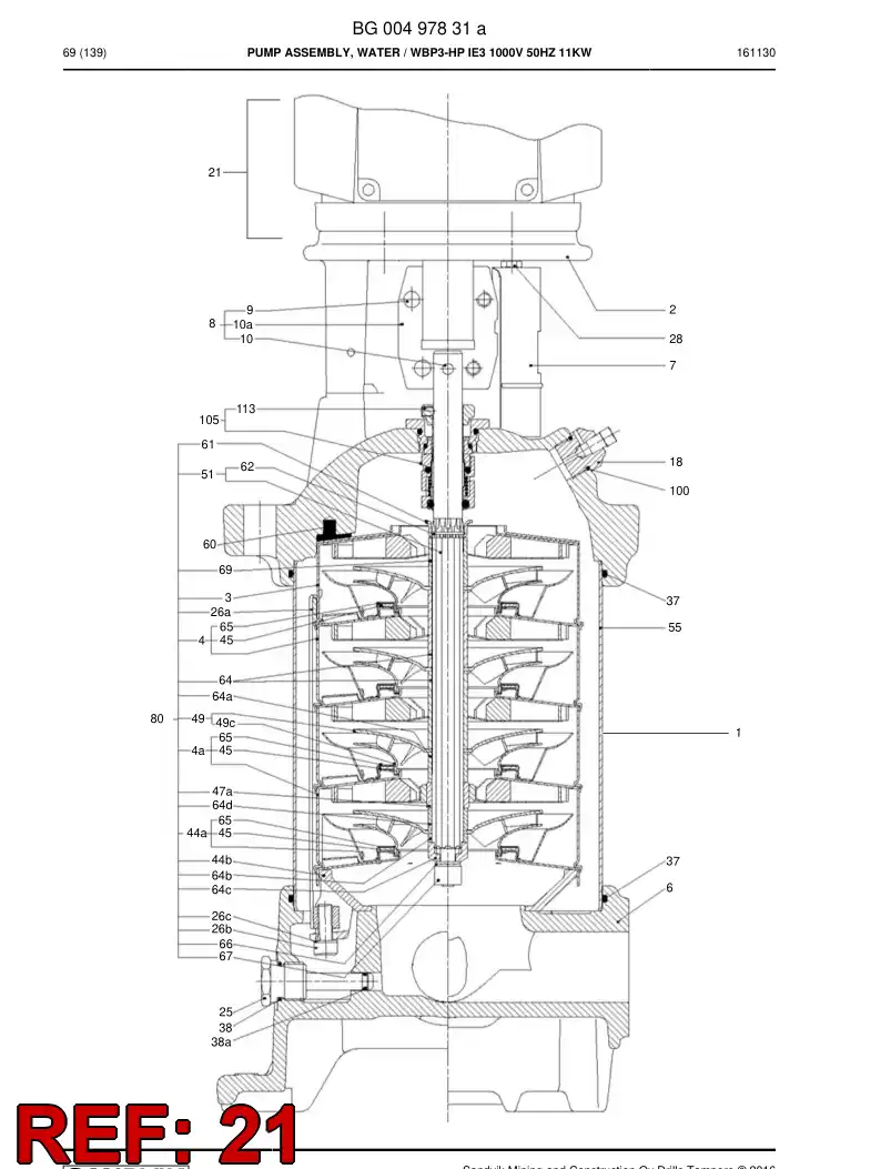 BG00277060b BG 002 770 60b Motor, Three Phase - Sandvik Technical Drawing
