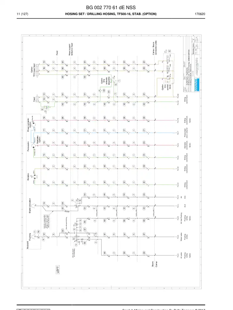 BG00277061d BG 002 770 61d Hosing Set - Sandvik Technical Drawing