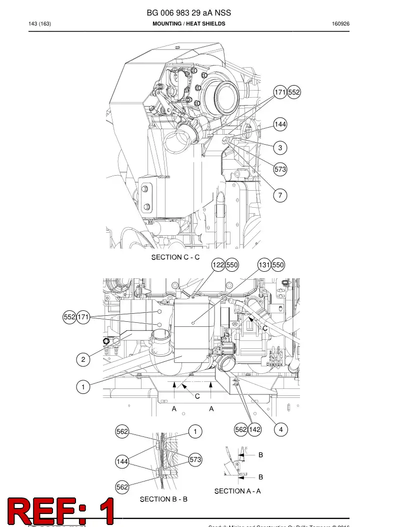 BG00277295b BG 002 772 95b Heat Shield - Sandvik Technical Drawing