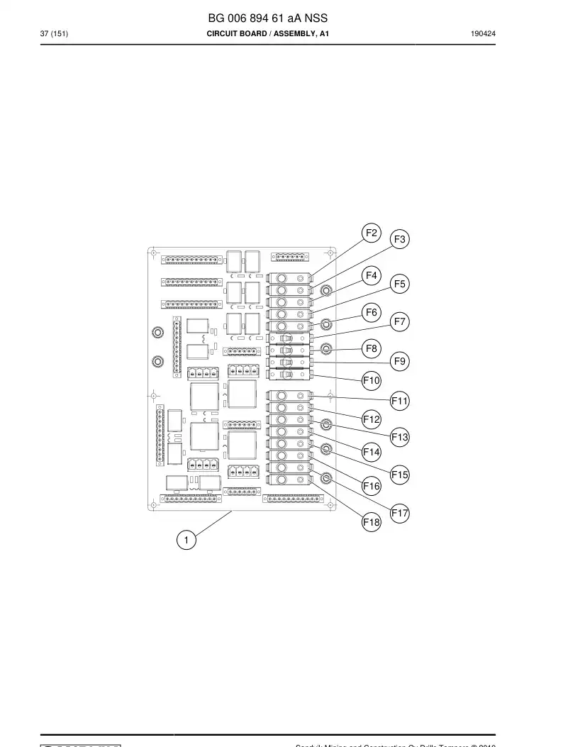 BG00277728b BG 002 777 28b Circuit Breaker - Sandvik Technical Drawing