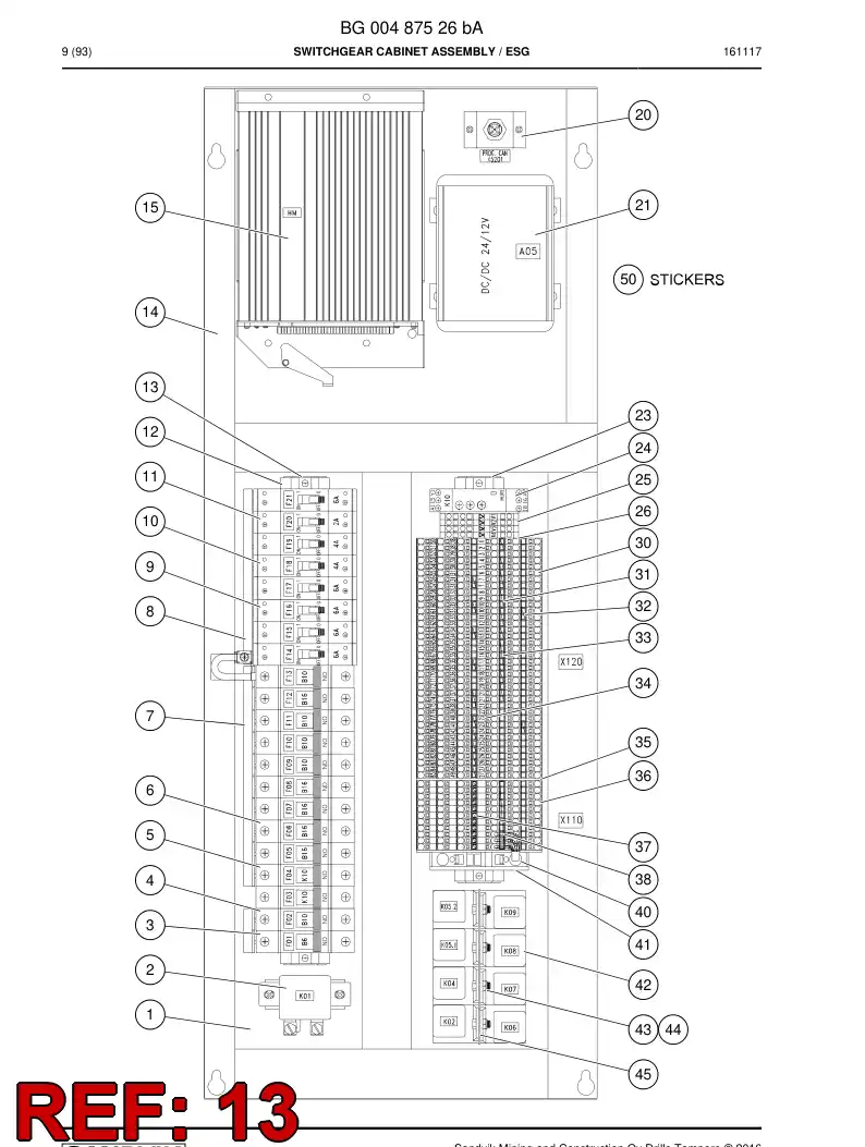 BG00278043a BG 002 780 43a Bar, Mounting - Sandvik Technical Drawing