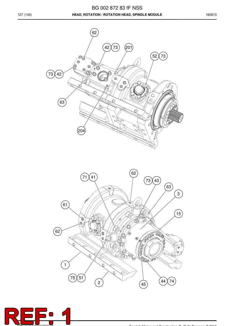 BG00278059b BG 002 780 59b Spool - Sandvik Technical Drawing