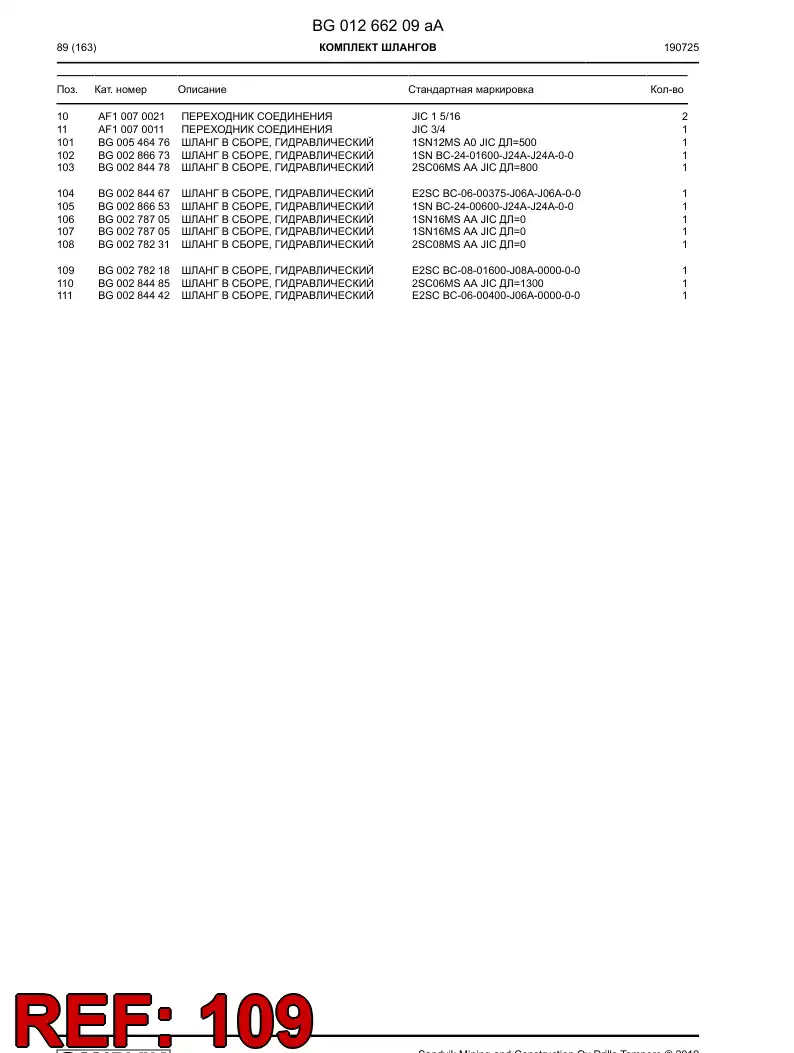 BG00278218b BG 002 782 18b Hose Assembly, Hydraulic - Sandvik Technical Drawing