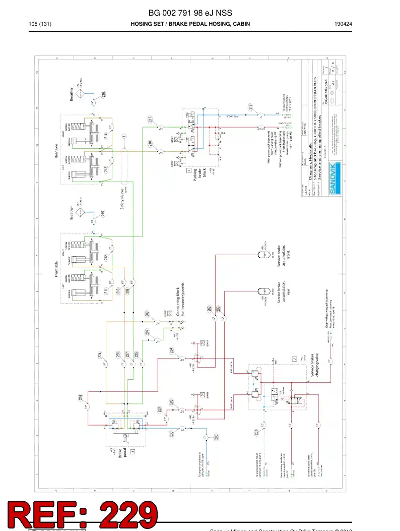BG00278247a BG 002 782 47a Hose Assembly, Hydraulic - Sandvik Technical Drawing