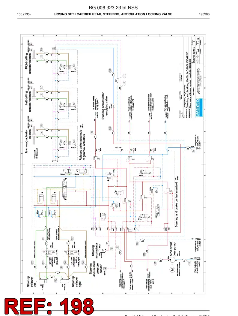 BG00278317a BG 002 783 17a Hose Assembly, Hydraulic - Sandvik Technical Drawing