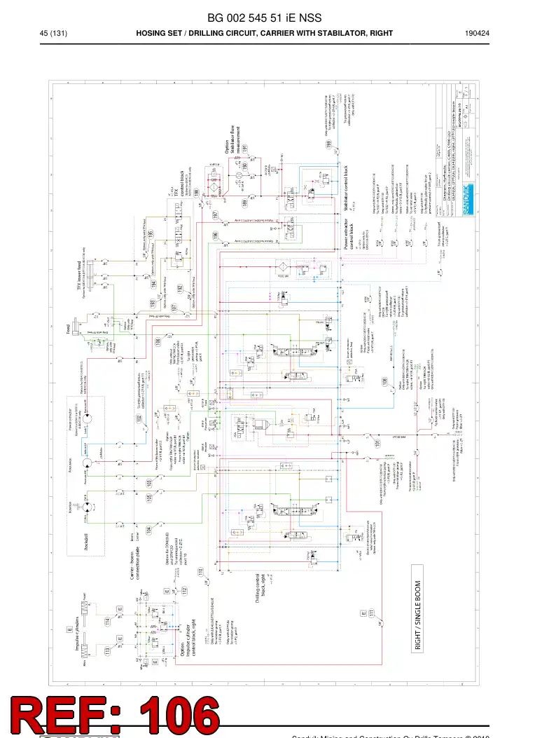 BG00278330a BG 002 783 30a Hose Assembly, Hydraulic - Sandvik Technical Drawing