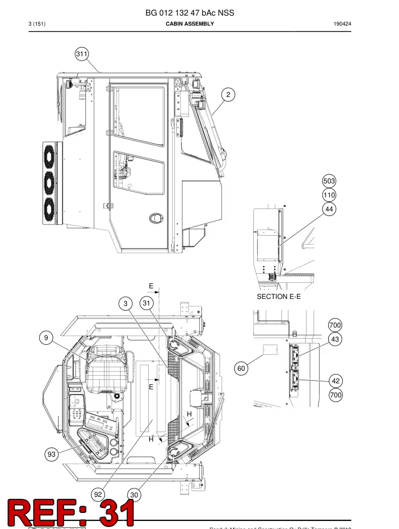 BG00278577a BG 002 785 77a Case - Sandvik Technical Drawing
