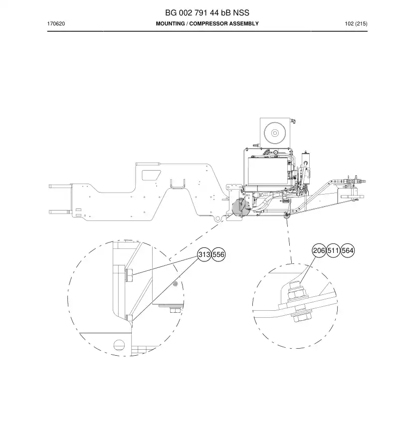 BG00279144b BG 002 791 44b Mounting - Sandvik Technical Drawing