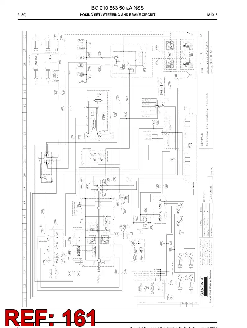 BG00279458b BG 002 794 58b Hose Assembly, Hydraulic - Sandvik Technical Drawing