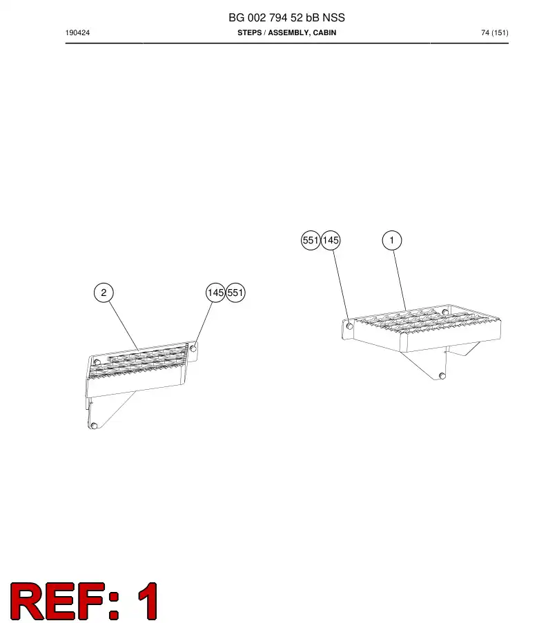 BG00279586a BG 002 795 86a Step - Sandvik Technical Drawing