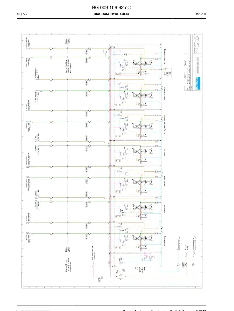 BG00279633b BG 002 796 33b Hose Assembly, Hydraulic - Sandvik Technical Drawing