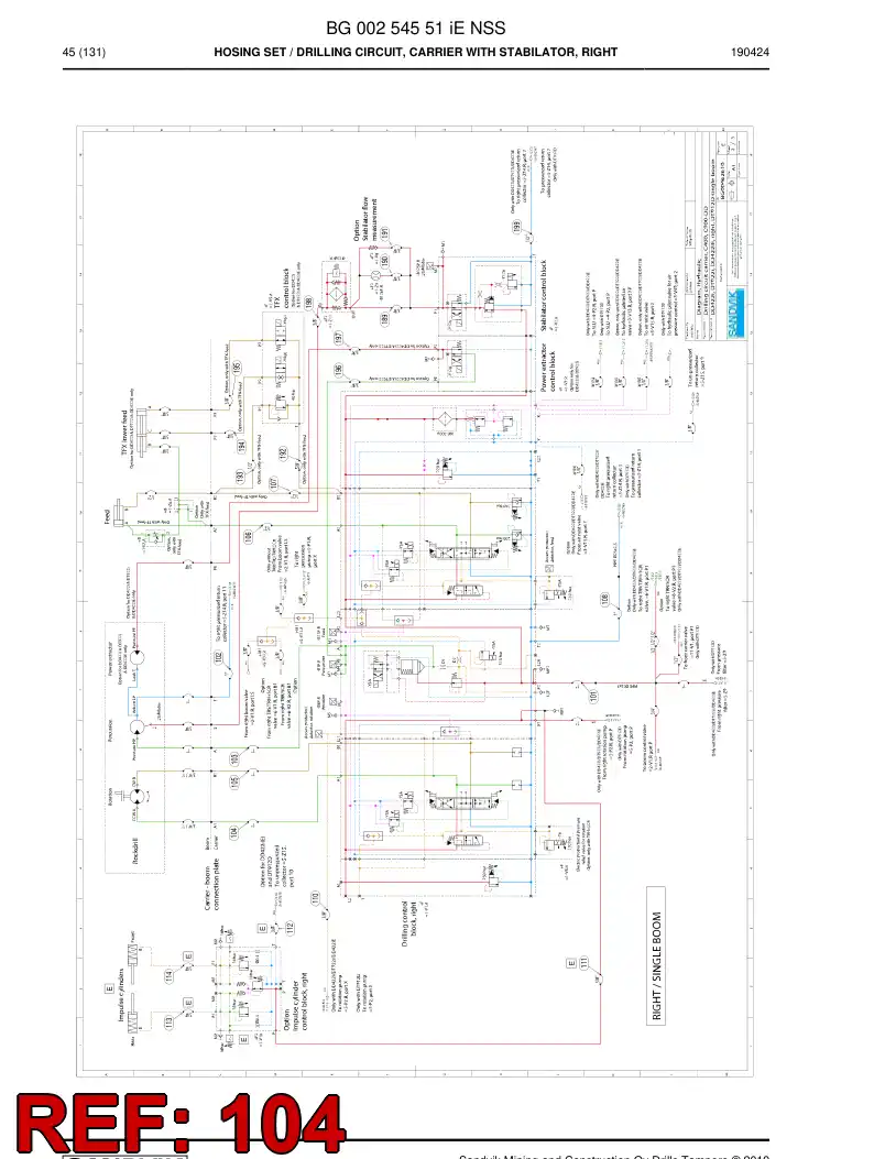 BG00280440a BG 002 804 40a Hose Assembly, Hydraulic - Sandvik Technical Drawing