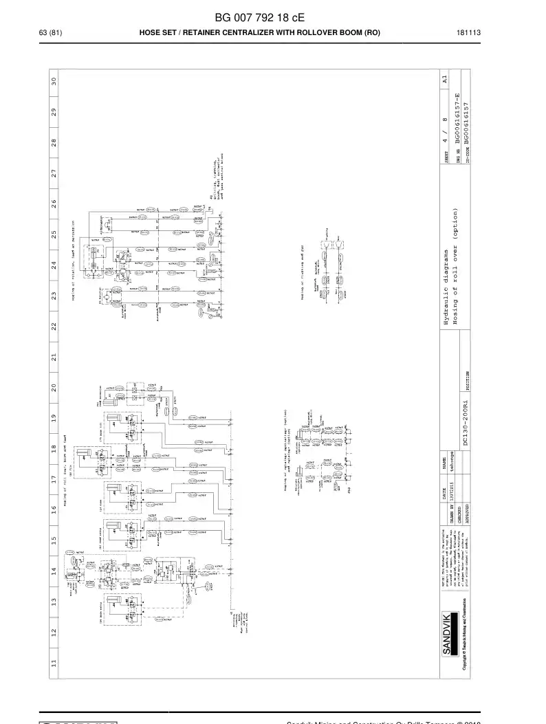 BG00280626a BG 002 806 26a Hose Assembly, Hydraulic - Sandvik Technical Drawing