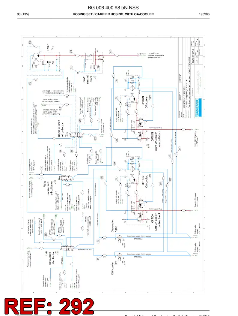 BG00280683a BG 002 806 83a Hose Assembly, Hydraulic - Sandvik Technical Drawing