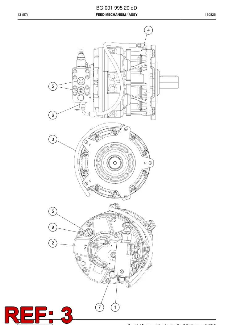 BG00280710a BG 002 807 10a Hose Assembly, Hydraulic - Sandvik Technical Drawing