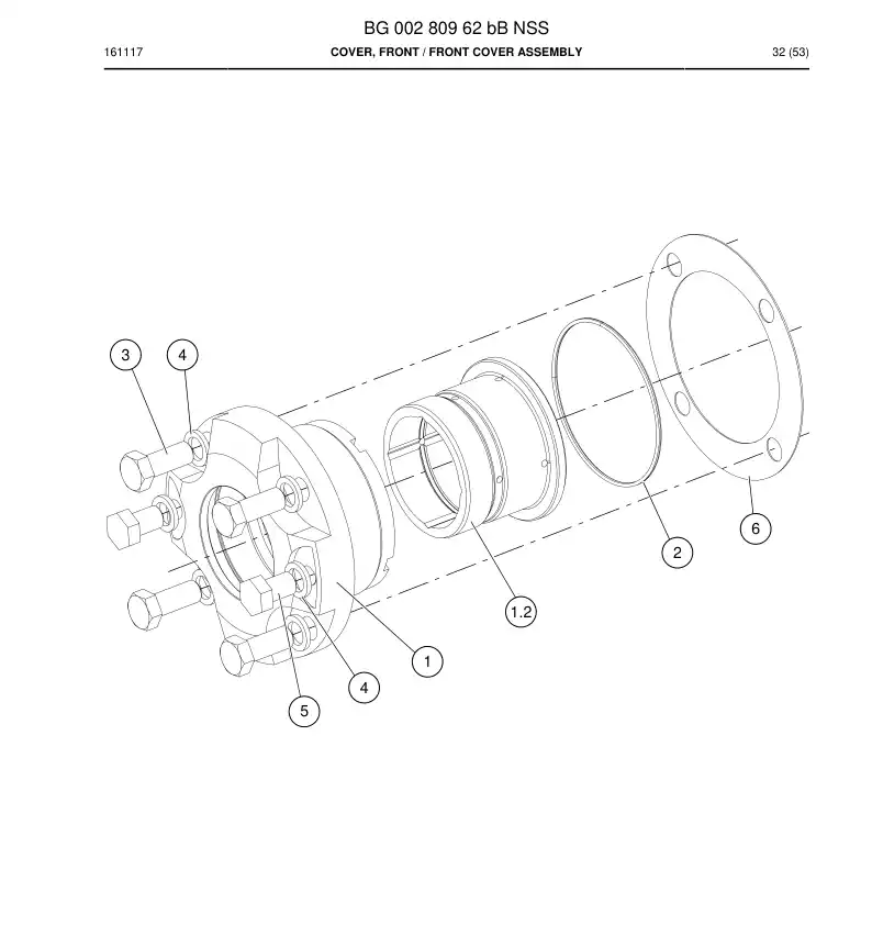 BG00280962c BG 002 809 62c Cover - Sandvik Technical Drawing