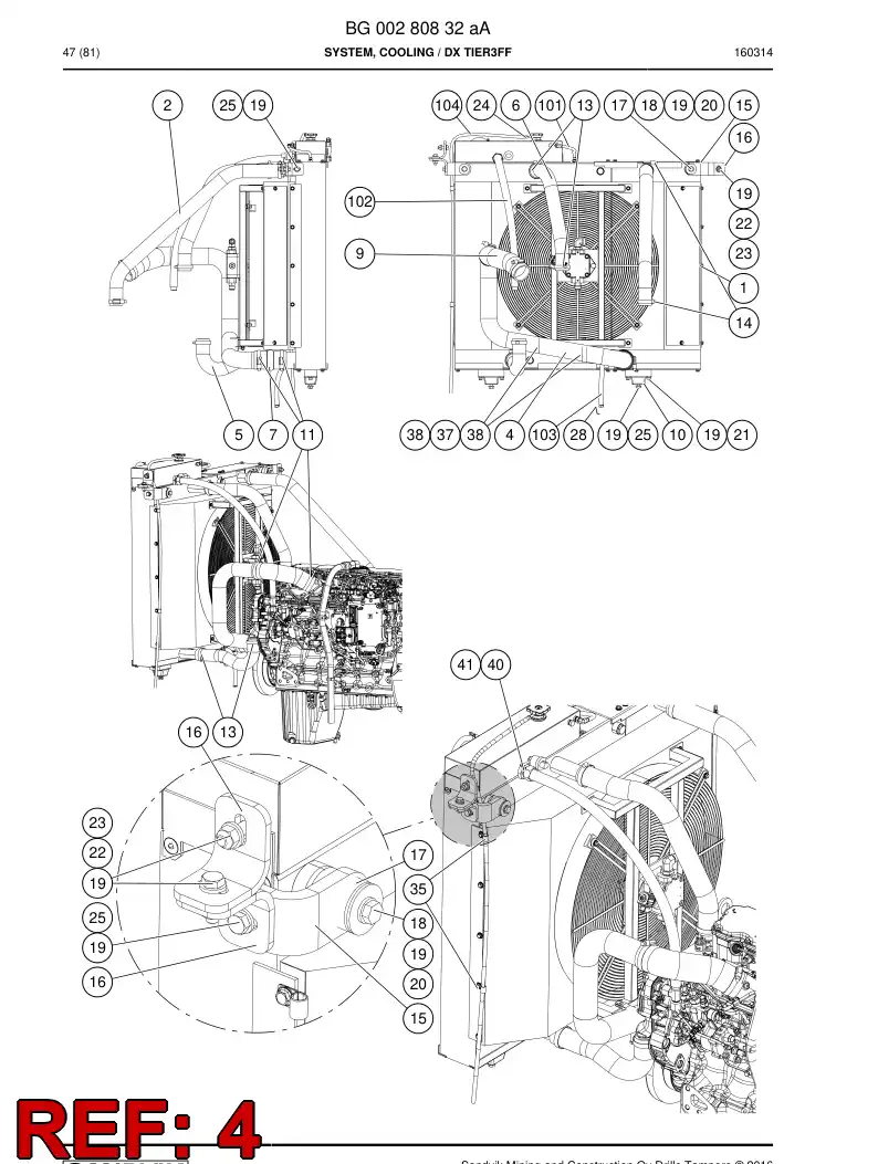 BG00280981a BG 002 809 81a Tube, Cooling - Sandvik Technical Drawing