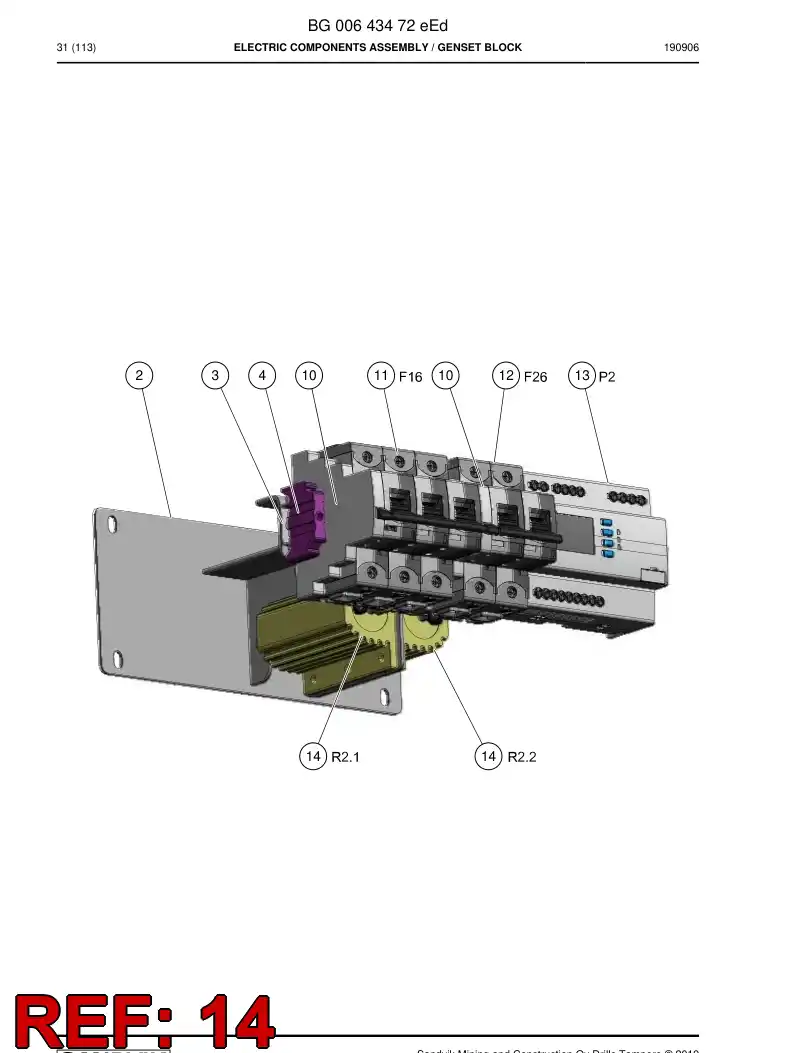 BG00282542a BG 002 825 42a Resistor, Power - Sandvik Technical Drawing