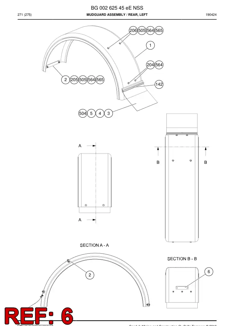 BG00282985a BG 002 829 85a Plate - Sandvik Technical Drawing