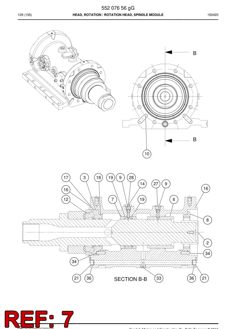BG00283832b BG 002 838 32b Bushing - Sandvik Technical Drawing