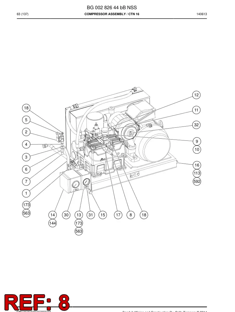 BG00284597a BG 002 845 97a ADAPTER - Sandvik Technical Drawing