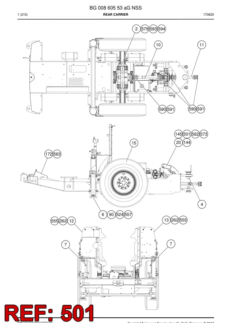 BG00284823h BG 002 848 23h Electrical Assembly - Sandvik Technical Drawing