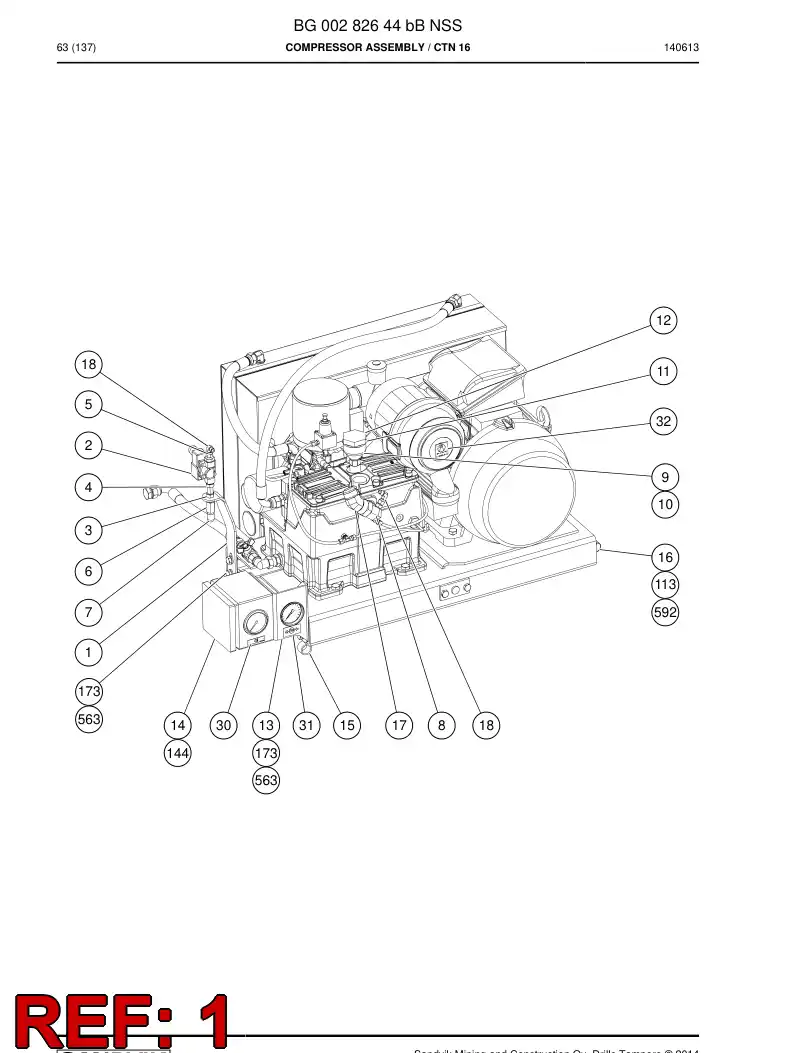 BG00285090a BG 002 850 90a Bracket - Sandvik Technical Drawing