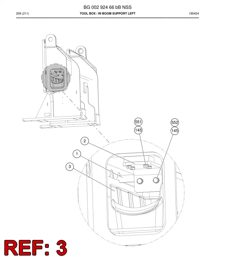 BG00285197a BG 002 851 97a Tool Box - Sandvik Technical Drawing