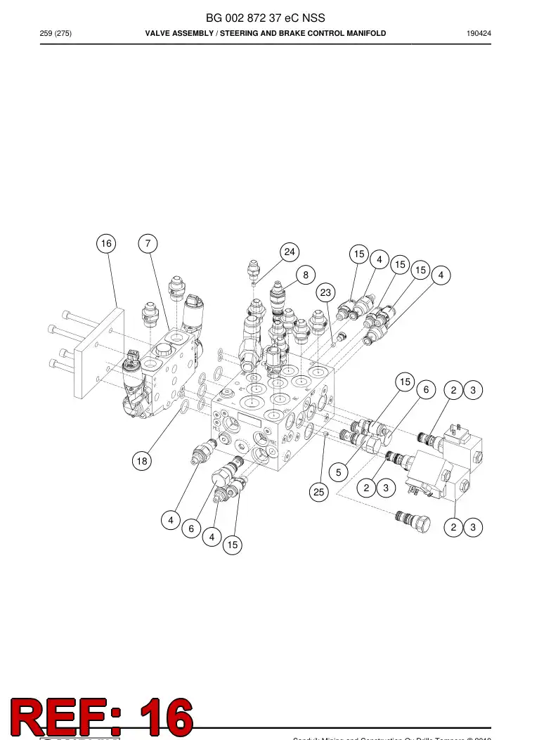 BG00285262a BG 002 852 62a Plate, Cover - Sandvik Technical Drawing