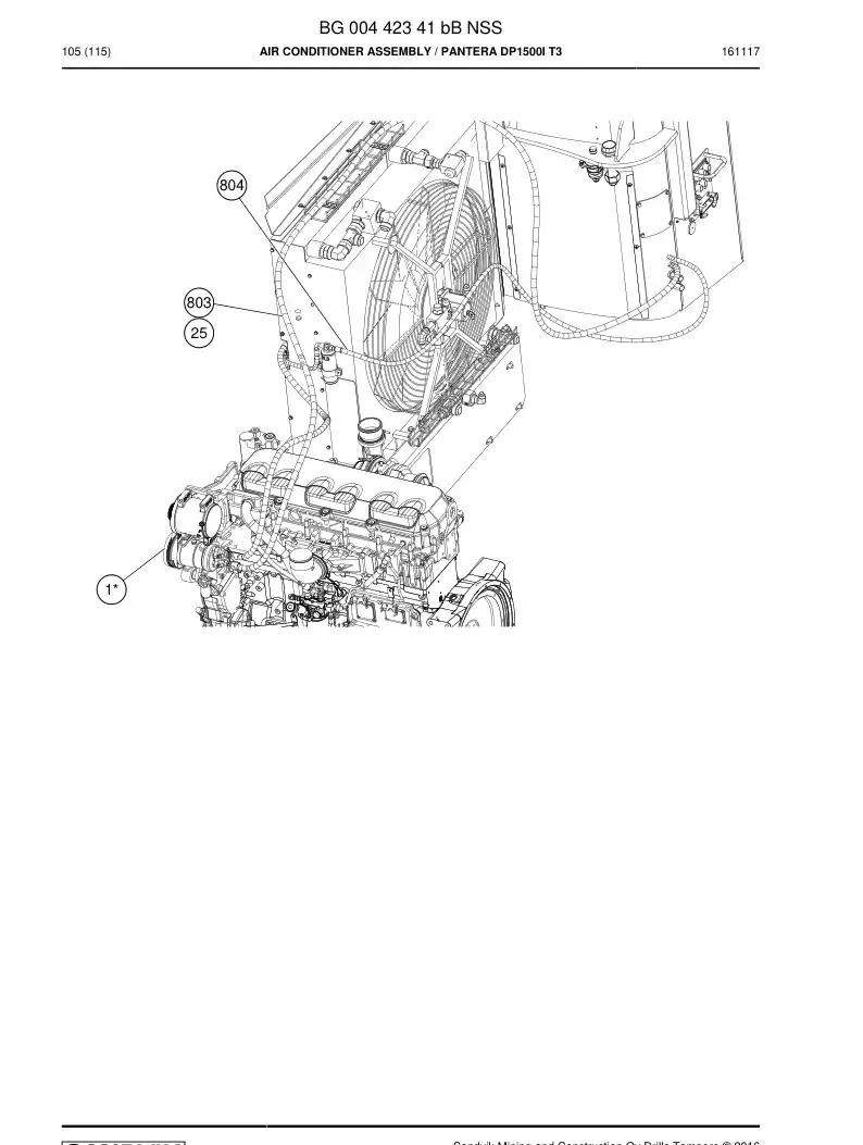 BG00285345a BG 002 853 45a Compressor - Sandvik Technical Drawing