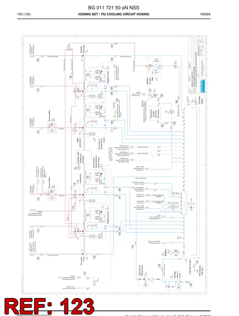BG00285591b BG 002 855 91b Hose Assembly, Hydraulic - Sandvik Technical Drawing