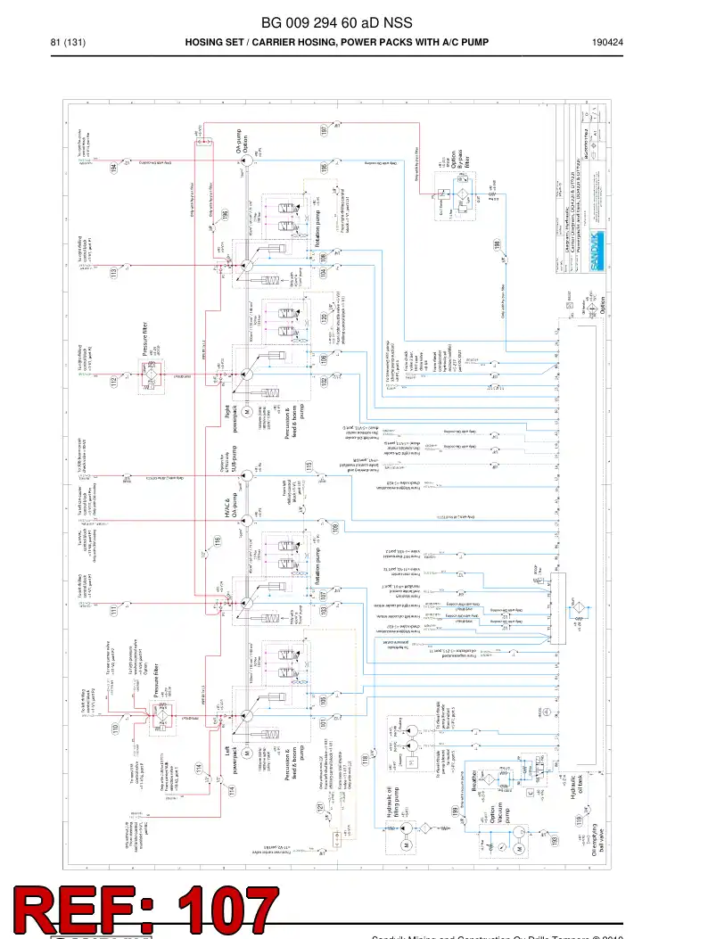 BG00285610a BG 002 856 10a Hose Assembly, Hydraulic - Sandvik Technical Drawing