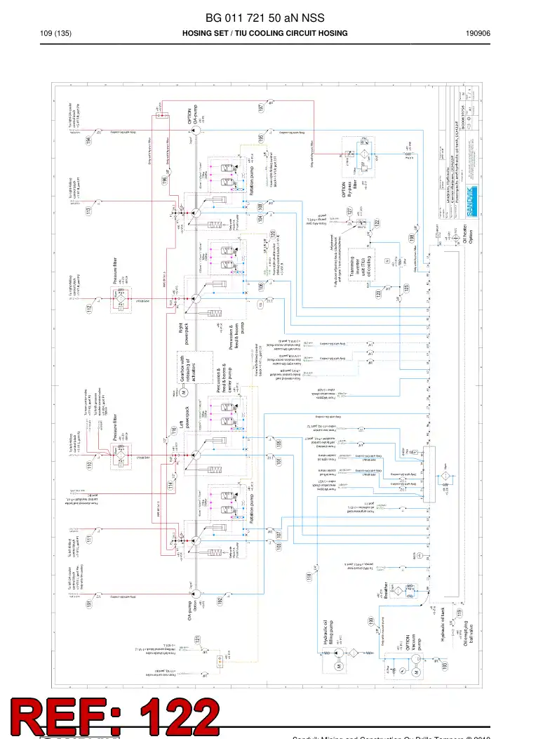 BG00285630a BG 002 856 30a Hose Assembly, Hydraulic - Sandvik Technical Drawing