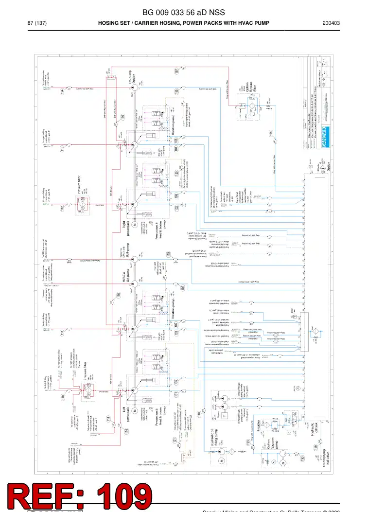 BG00285857a BG 002 858 57a Hose Assembly, Hydraulic - Sandvik Technical Drawing