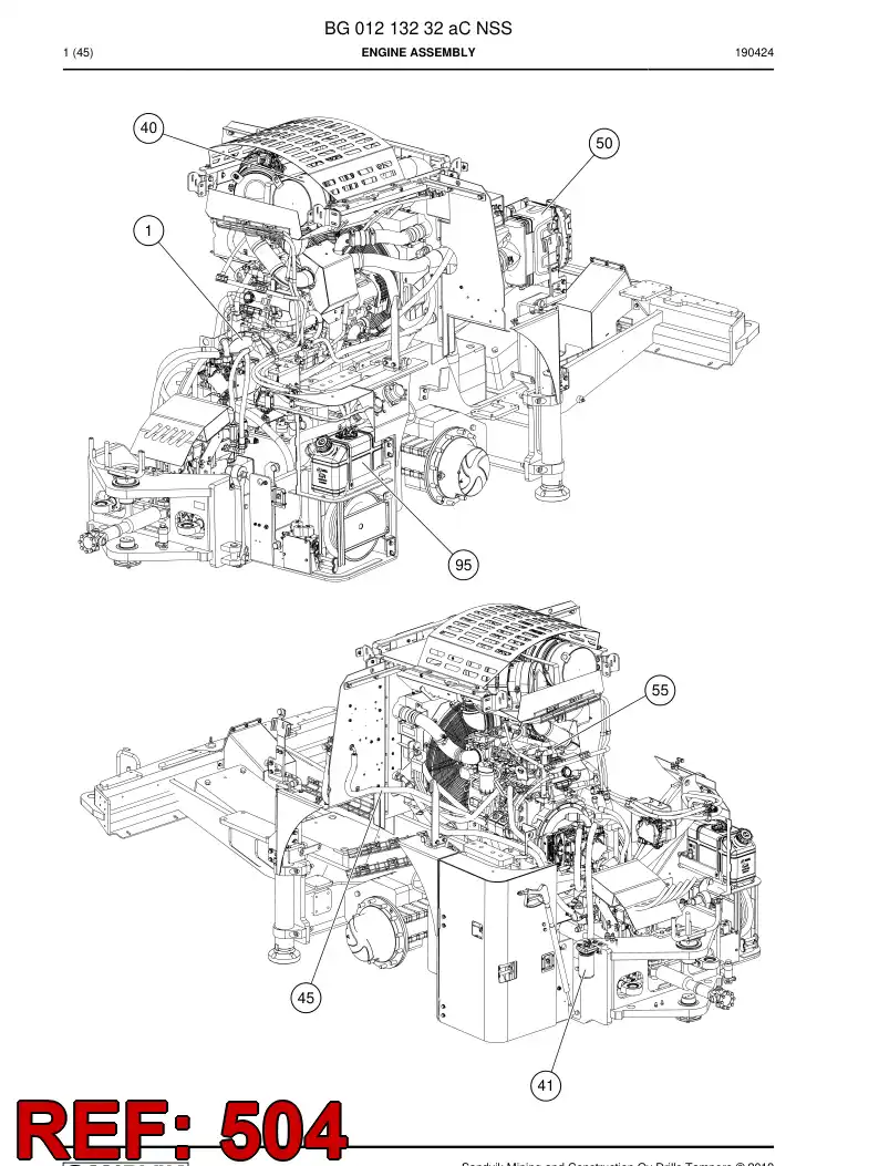 BG00286377f BG 002 863 77f Wiring Harness Assembly - Sandvik Technical Drawing