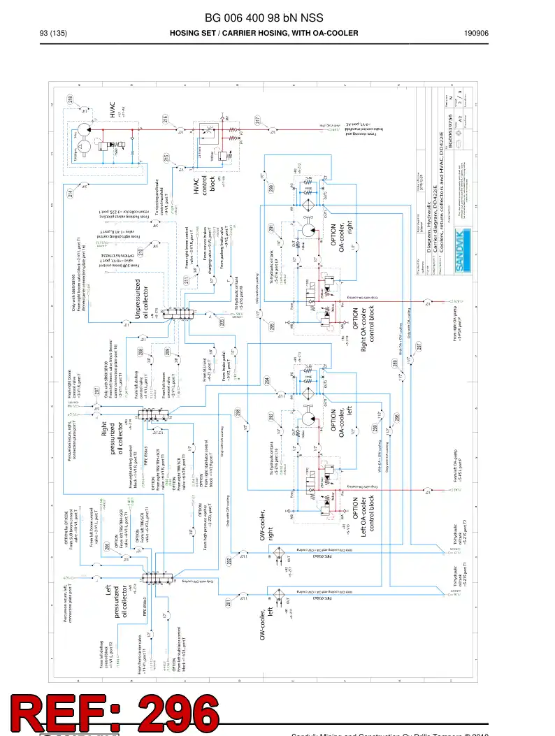 BG00286665a BG 002 866 65a Hose Assembly, Hydraulic - Sandvik Technical Drawing