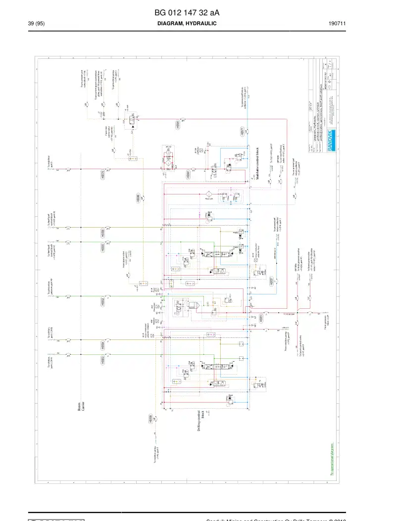 BG00287024b BG 002 870 24b Hose Assembly, Hydraulic - Sandvik Technical Drawing