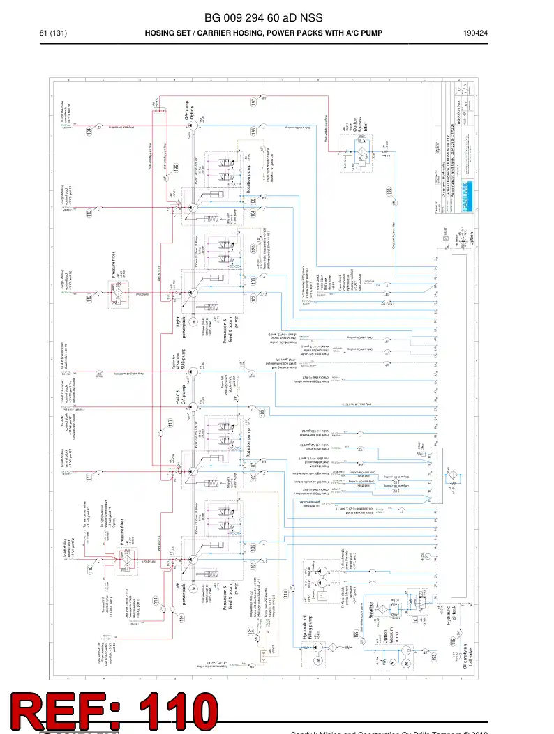 BG00287101a BG 002 871 01a Hose Assembly, Hydraulic - Sandvik Technical Drawing