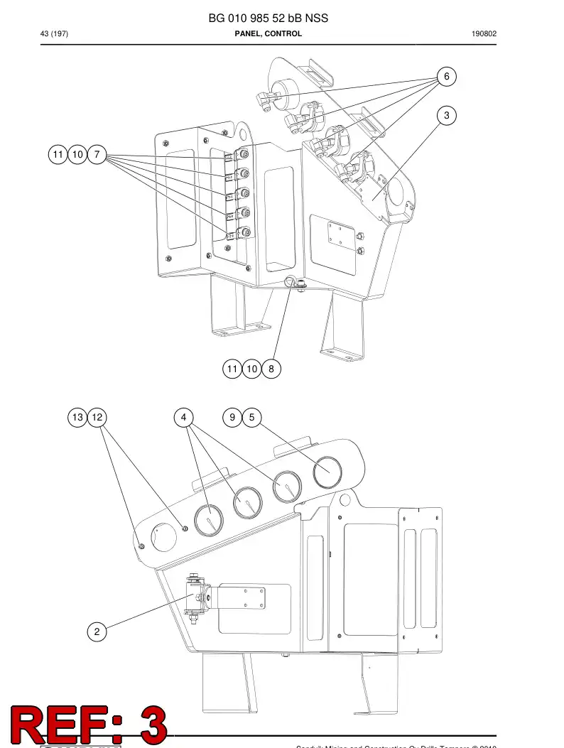 BG00288357b BG 002 883 57b Bracket - Sandvik Technical Drawing