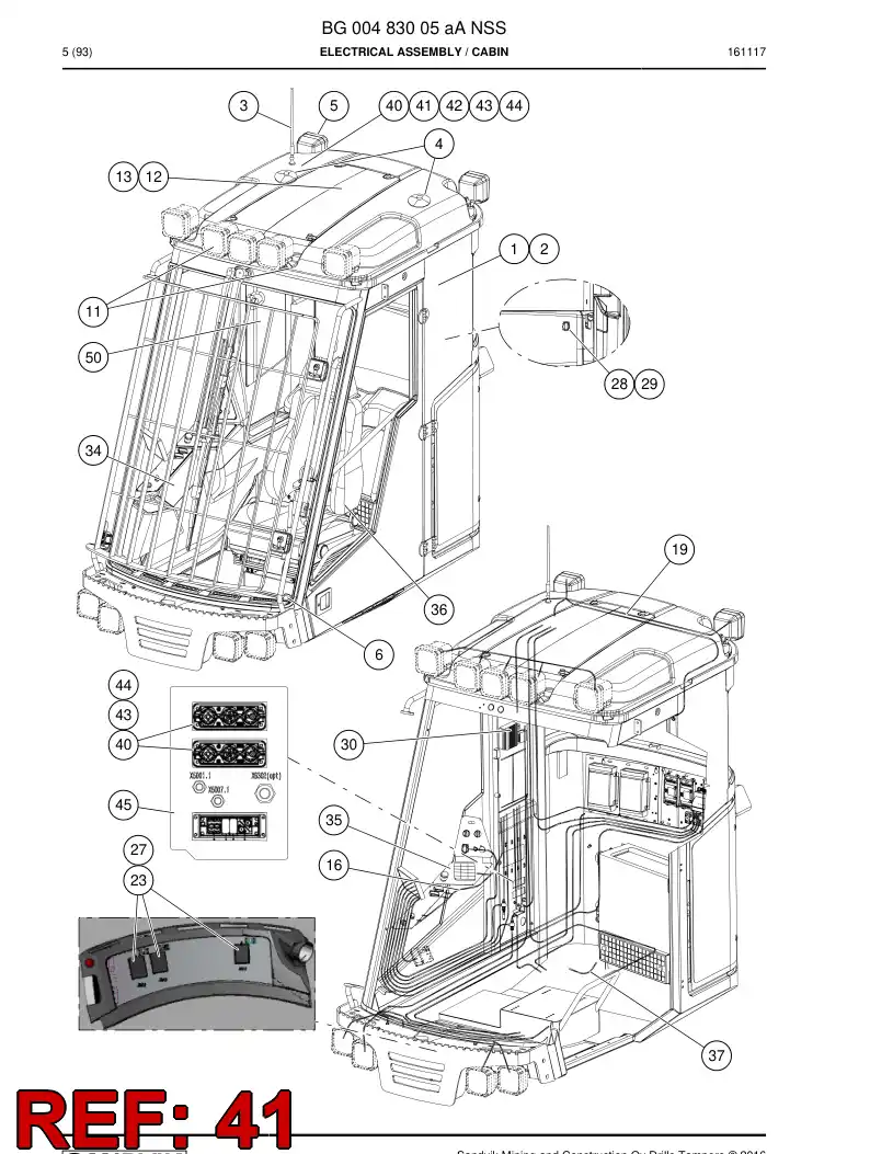 BG00290971a BG 002 909 71a Grommet - Sandvik Technical Drawing