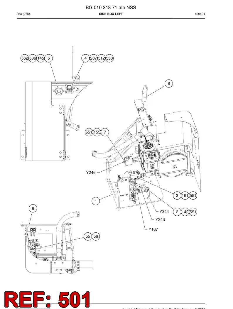 BG00291095g BG 002 910 95g Harness, Wiring - Sandvik Technical Drawing