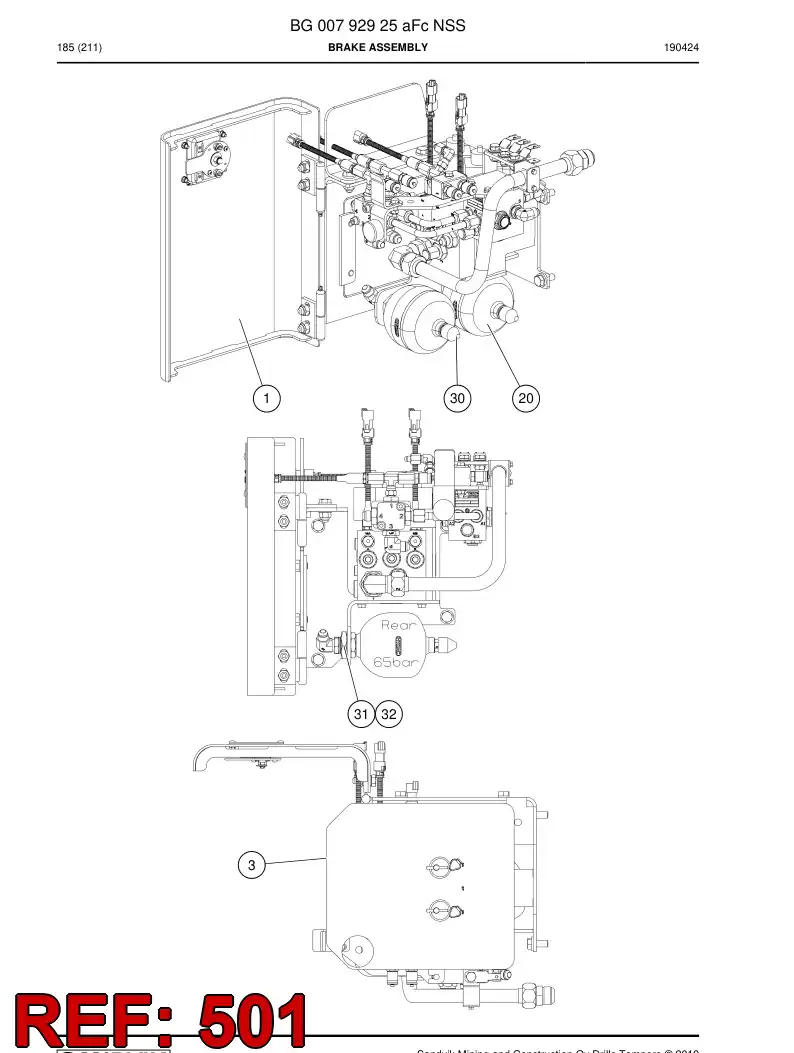 BG00291096d BG 002 910 96d Harness, Wiring - Sandvik Technical Drawing