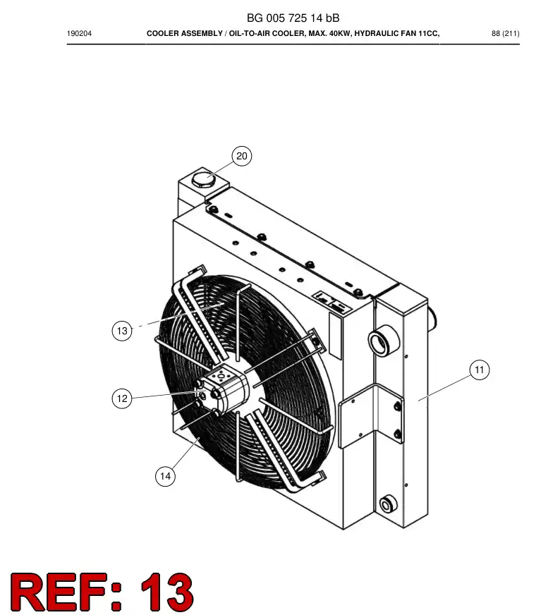 BG00291127a BG 002 911 27a ASPA, VENTILADOR - Sandvik Technical Drawing