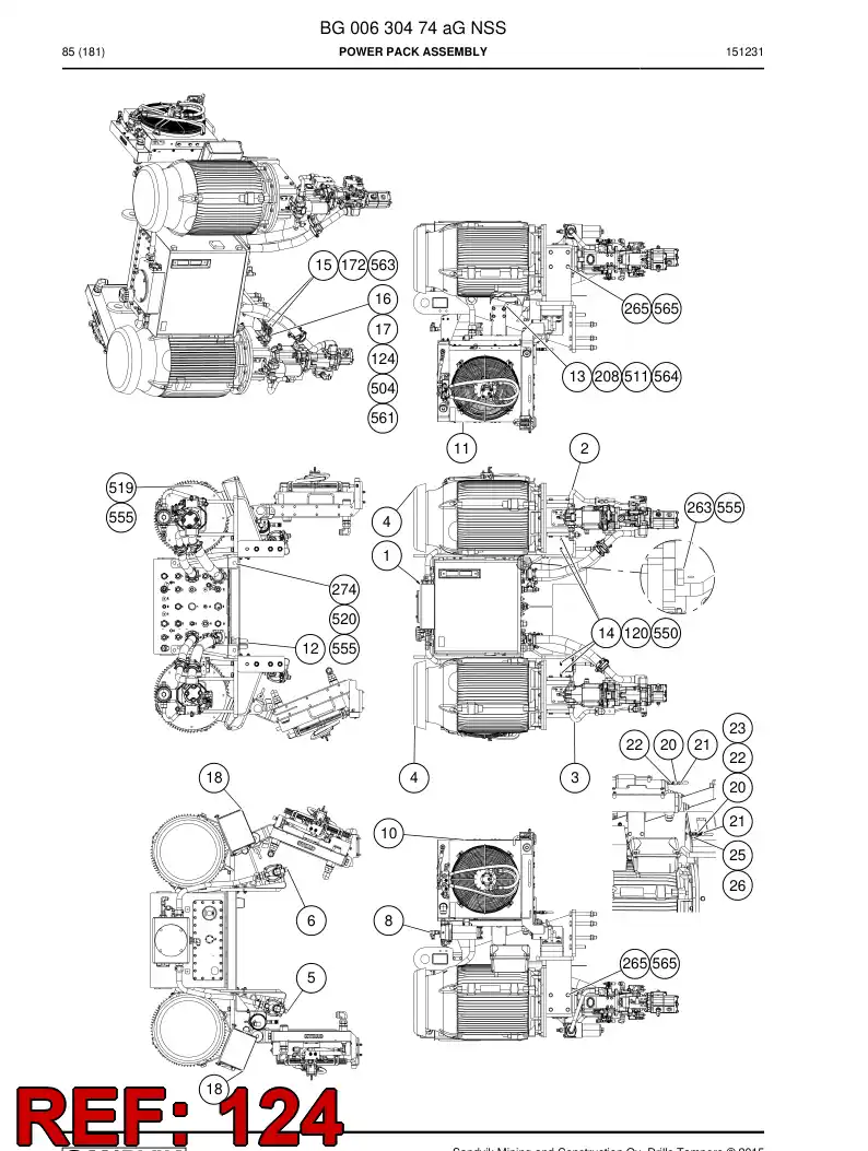 BG00291443d BG 002 914 43d Harness, Wiring - Sandvik Technical Drawing