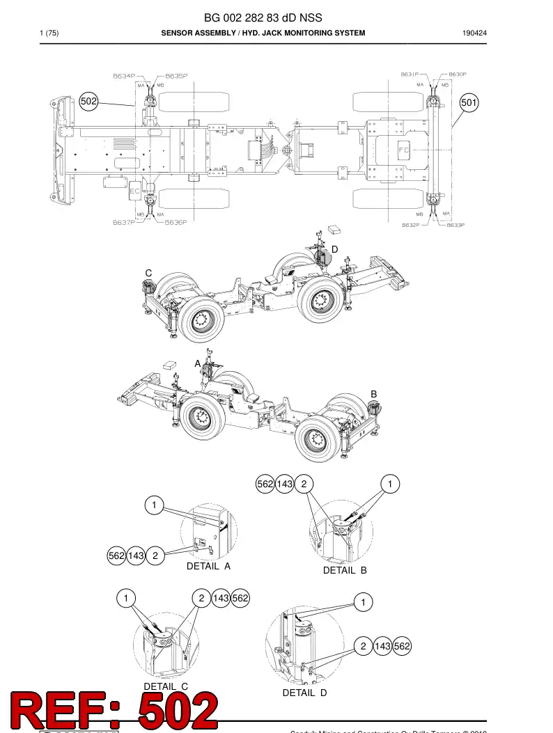 BG00291450c BG 002 914 50c Harness, Wiring - Sandvik Technical Drawing