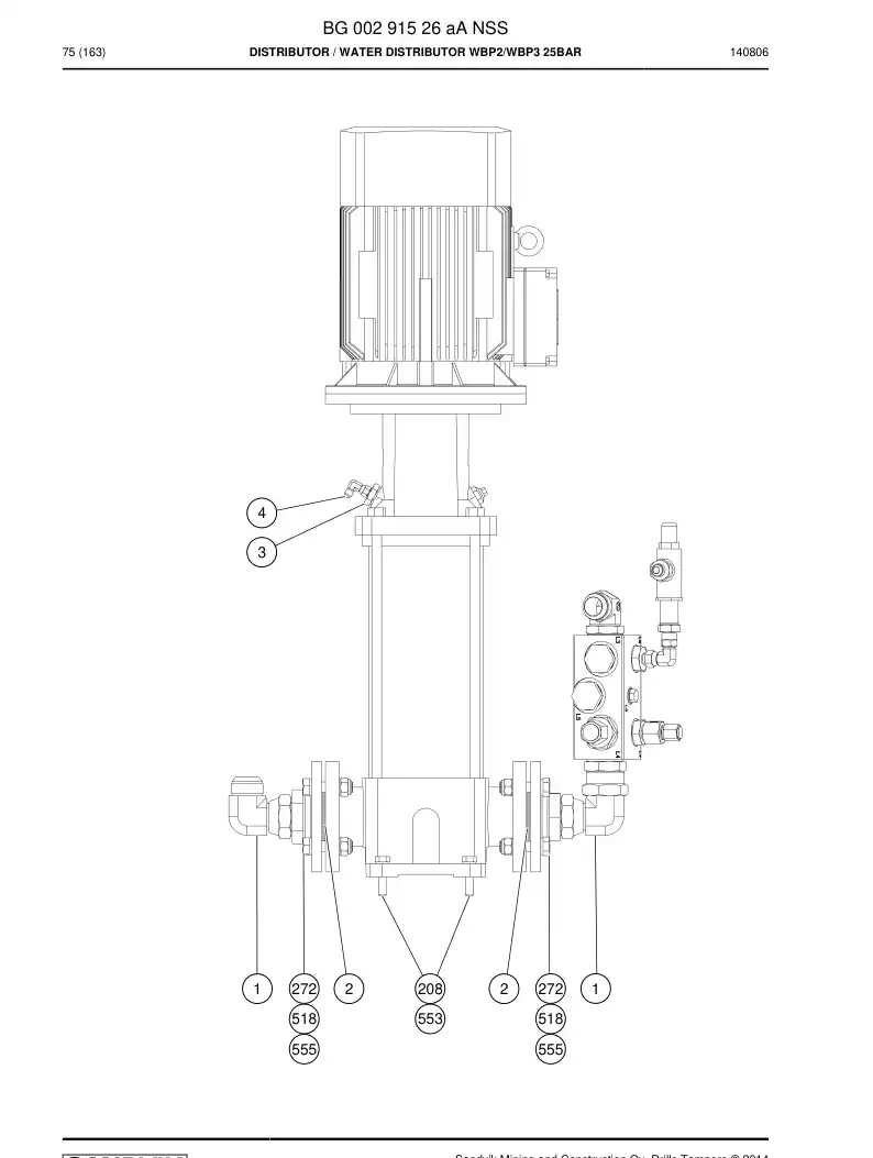 BG00291526a BG 002 915 26a Distributor - Sandvik Technical Drawing