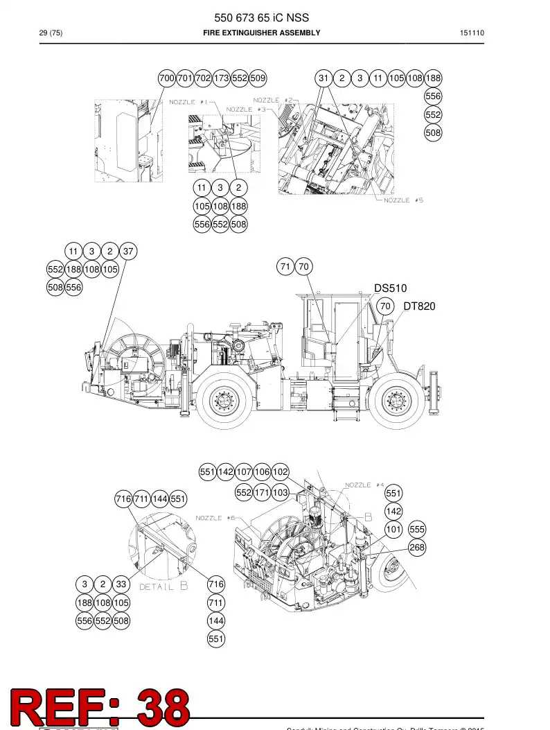 BG00291555a BG 002 915 55a Bracket - Sandvik Technical Drawing