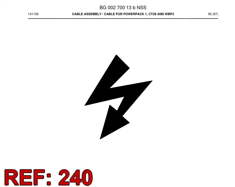 BG00292125a BG 002 921 25a Cable - Sandvik Technical Drawing