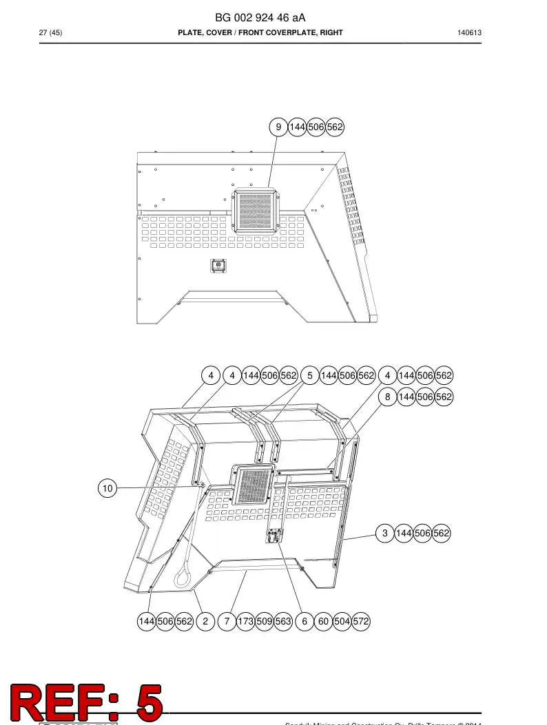 BG00292451a BG 002 924 51a ENDURECEDOR - Sandvik Technical Drawing