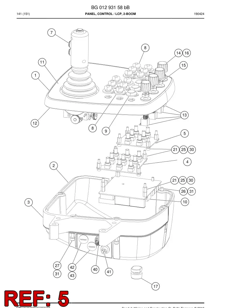 BG00294080b BG 002 940 80b Circuit Board - Sandvik Technical Drawing
